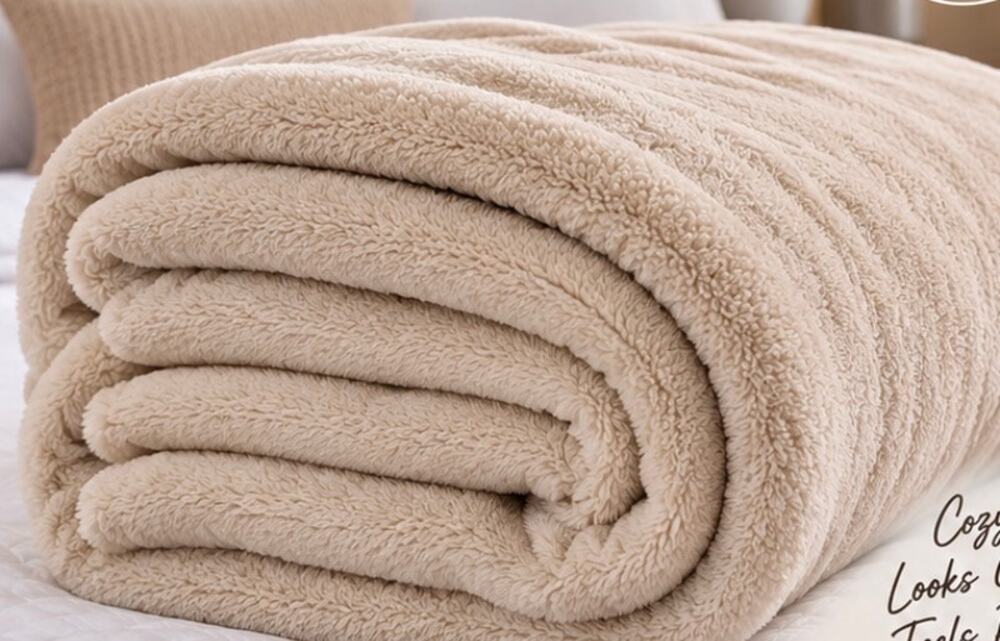 Queen Ultra-Soft Plush Blanket – Cream/Ivory